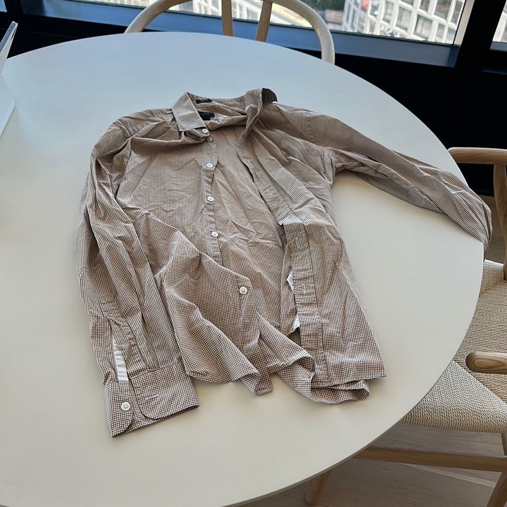 JCrew Ludlow dress shirt, tan, size small